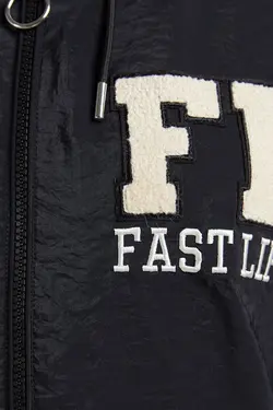 سویشرت کلاهدار زنانه رنگ مشکی برشکا Bershka (ساخت اسپانیا)