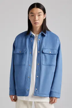 پیراهن جیر مصنوعی مردانه رنگ آبی برشکا Bershka (ساخت اسپانیا)