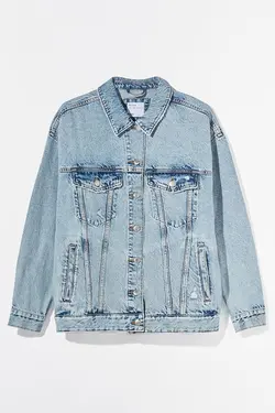 کت جین زنانه رنگ آبی روشن برشکا Bershka (ساخت اسپانیا)