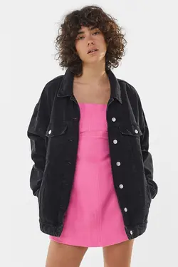 کت جین زنانه رنگ مشکی برشکا Bershka (ساخت اسپانیا)