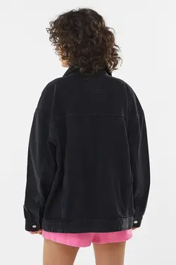 کت جین زنانه رنگ مشکی برشکا Bershka (ساخت اسپانیا)