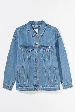 کت جین زنانه رنگ آبی برشکا Bershka (ساخت اسپانیا)