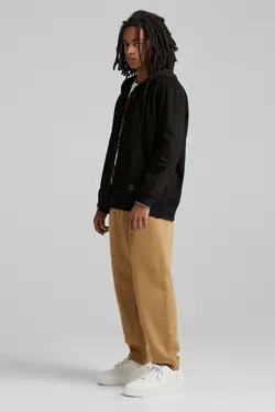 کت جین کلاهدار بزرگ مردانه رنگ مشکی برشکا Bershka (ساخت اسپانیا)