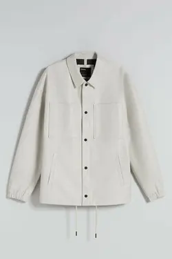 کت چرم مصنوعی مردانه رنگ سفید برشکا Bershka (ساخت اسپانیا)