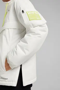 کاپشن کلاهدار جلو بسته جیب کانگورو مردانه رنگ سفید برشکا Bershka (ساخت اسپانیا)