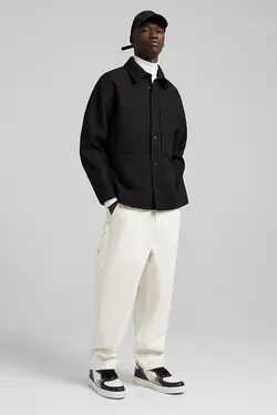 کت تک رنگ مردانه رنگ مشکی برشکا Bershka (ساخت اسپانیا)