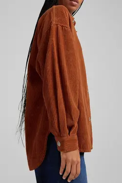 شومیز کبریتی زنانه رنگ قهوه ای روشن برشکا Bershka (ساخت اسپانیا)