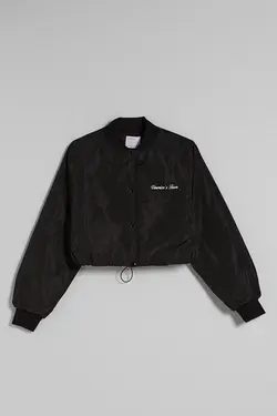 کاپشن بمب افکن مدل  Crop Fit زنانه رنگ مشکی برشکا Bershka (ساخت اسپانیا)