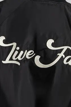 کاپشن بمب افکن مدل  Crop Fit زنانه رنگ مشکی برشکا Bershka (ساخت اسپانیا)