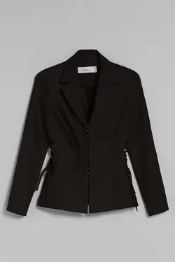 کت مدل کرستی زنانه رنگ مشکی برشکا Bershka (ساخت اسپانیا)