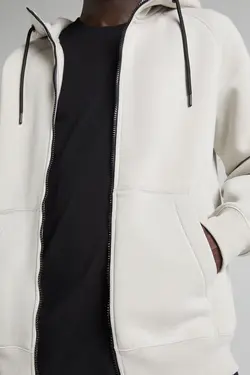 سوییشرت کلاهدار مردانه رنگ سفید برشکا Bershka (ساخت اسپانیا)