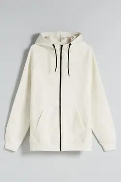 سوییشرت کلاهدار مردانه رنگ کرم برشکا Bershka (ساخت اسپانیا)