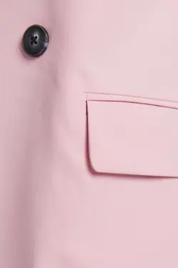 کت دو دکمه پارچه ای زنانه رنگ صورتی برشکا Bershka (ساخت اسپانیا)