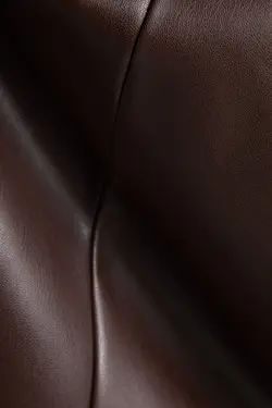 کت چرم مصنوعی زنانه رنگ قهوه ای برشکا Bershka (ساخت اسپانیا)