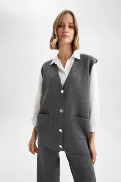 جلیقه بافتنی Relax Fit  دفاکتو DeFacto (ساخت ترکیه)