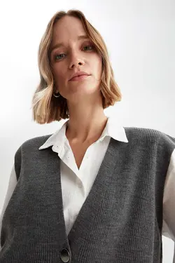 جلیقه بافتنی Relax Fit  دفاکتو DeFacto (ساخت ترکیه)