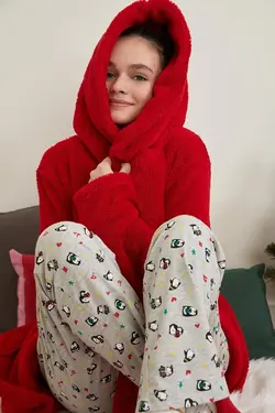 روپوش حمام مخمل داراي کمربند دفاکتو DeFacto (ساخت ترکیه)