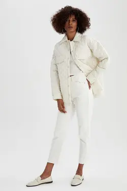 ژاکت زنانه زمستانی رنگ بژ برند دفاکتو (ساخت ترکیه)