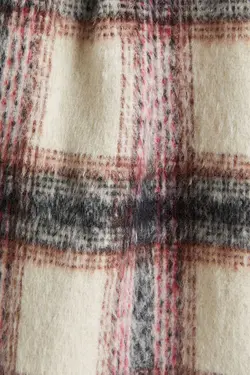 ژاکت نازک ترکیبی پشمی مردانه طرحدار چهارخانه برشکا Bershka (ساخت اسپانیا)