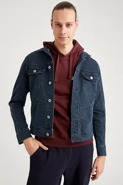 کت جین باریک مردانه رنگ آبی ازبرند دفاکتو DeFacto (ساخت ترکیه)