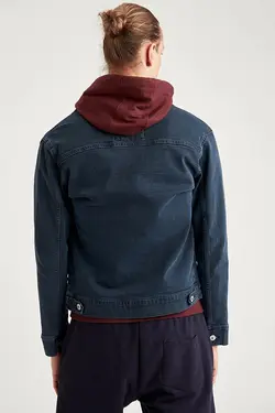 کت جین باریک مردانه رنگ آبی ازبرند دفاکتو DeFacto (ساخت ترکیه)