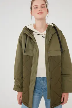 کاپشن زنانه رنگ سبز از برند ماوی Mavi (ساخت ترکیه)