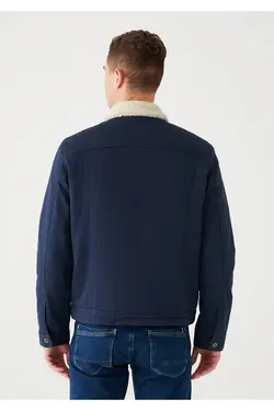 کت خز مصنوعی مردانه رنگ آبی از برند ماوی Mavi (ساخت ترکیه)