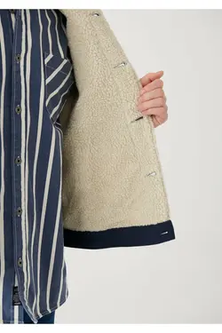 کت خز مصنوعی مردانه رنگ آبی از برند ماوی Mavi (ساخت ترکیه)