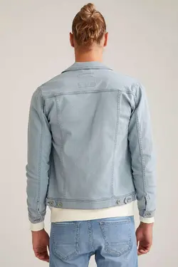 کت جین مردانه نخی رنگ نیلی برند از دفاکتو Defacto (ساخت ترکیه)