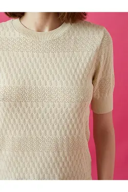 ژاکت بافتنی آستین کوتاه زنانه کوتون Koton (ساخت ترکیه)