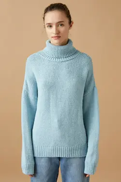 ژاکت بافتنی یقه اسکی اورسایز زنانه کوتون Koton (ساخت ترکیه)