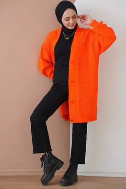 ژاکت بافتنی زنانه دکمه دار بیگ دارت BigDart (ساخت ترکیه)