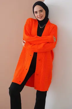 ژاکت بافتنی زنانه دکمه دار بیگ دارت BigDart (ساخت ترکیه)