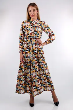 لباس بلند دکمه دار محجبه یقه قاضی  بیگ دارت BigDart (ساخت ترکیه)