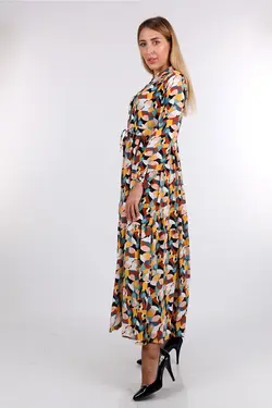 لباس بلند دکمه دار محجبه یقه قاضی  بیگ دارت BigDart (ساخت ترکیه)