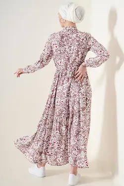 لباس بلند دکمه دار محجبه یقه قاضی  بیگ دارت BigDart (ساخت ترکیه)