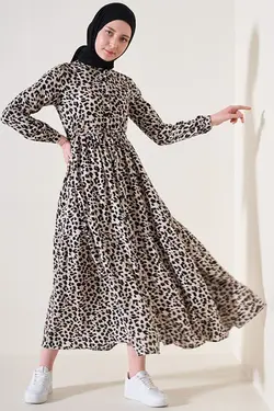 لباس بلند دکمه دار محجبه یقه قاضی  بیگ دارت BigDart (ساخت ترکیه)