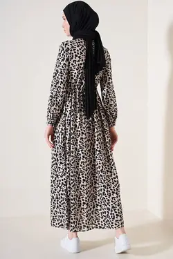 لباس بلند دکمه دار محجبه یقه قاضی  بیگ دارت BigDart (ساخت ترکیه)