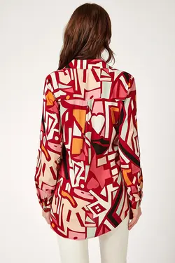 شومیز زنانه الگوی گرافیکی بیگ دارت BigDart (ساخت ترکیه)