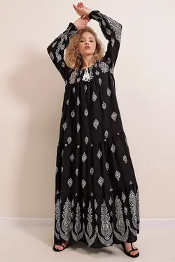 تونیک زنانه طرح گلدار آستین بلند بیگ دارت BigDart (ساخت ترکیه)