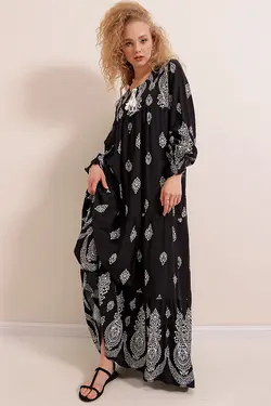 تونیک زنانه طرح گلدار آستین بلند بیگ دارت BigDart (ساخت ترکیه)