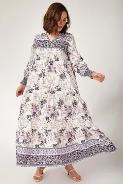 تونیک زنانه طرح گلدار آستین بلند بیگ دارت BigDart (ساخت ترکیه)