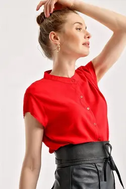 شومیز زنانه ساده نیم آستین بیگ دارت BigDart (ساخت ترکیه)