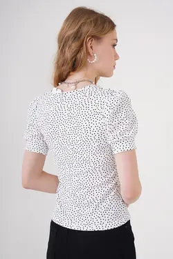 کراپ زنانه آستین کوتاه یقه مربع  بیگ دارت BigDart (ساخت ترکیه)