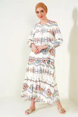 تونیک توری طرح گل یقه کراوات بیگ دارت BigDart (ساخت ترکیه)