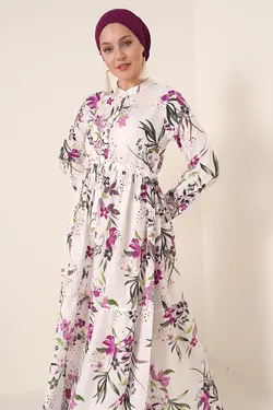 لباس بلند دکمه دار محجبه یقه قاضی  بیگ دارت BigDart (ساخت ترکیه)