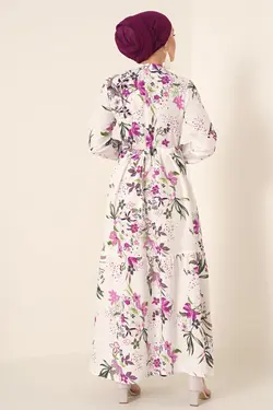 لباس بلند دکمه دار محجبه یقه قاضی  بیگ دارت BigDart (ساخت ترکیه)