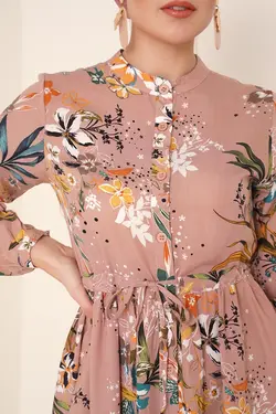 لباس بلند دکمه دار محجبه یقه قاضی  بیگ دارت BigDart (ساخت ترکیه)