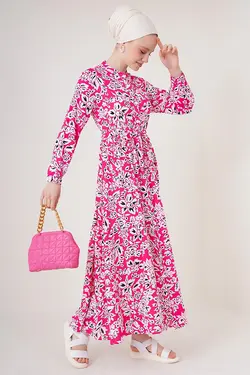 لباس بلند دکمه دار محجبه یقه قاضی  بیگ دارت BigDart (ساخت ترکیه)