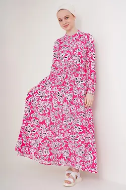 لباس بلند دکمه دار محجبه یقه قاضی  بیگ دارت BigDart (ساخت ترکیه)